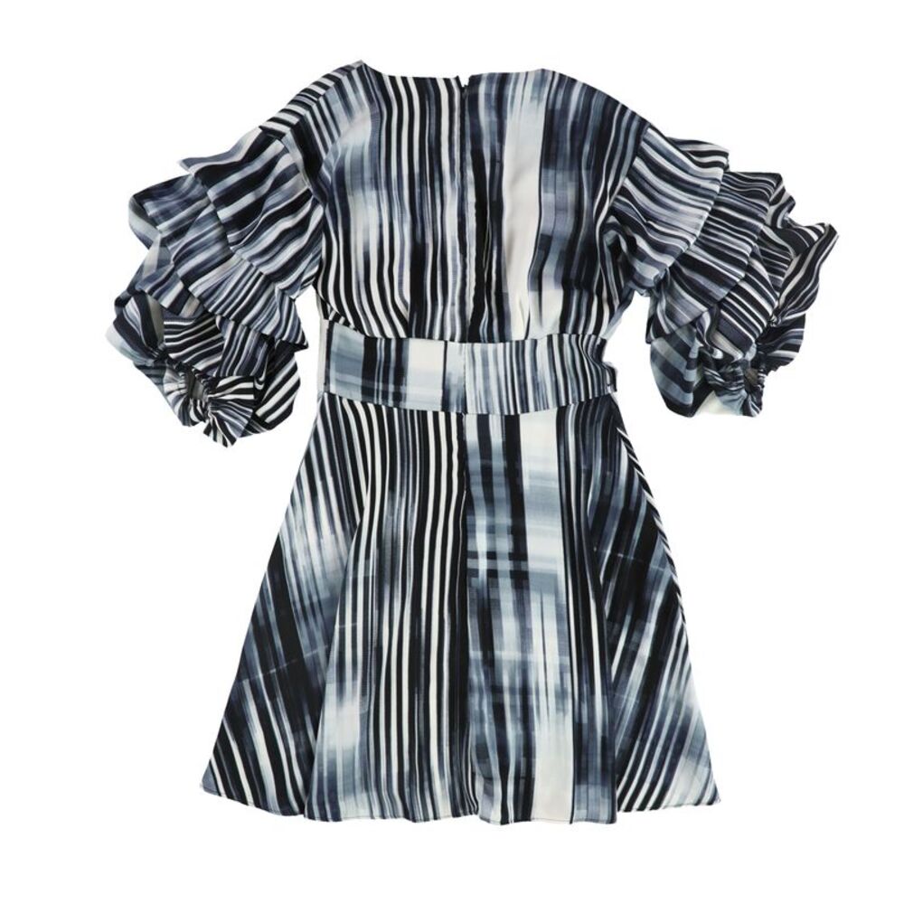 bar III Womens Ruffled Sleeve Wrap Dress, NWT - Picture 2 of 2